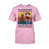 Horse Riding Grandma - Personalized Mother's Day Grandma T-shirt and Hoodie