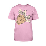Hands Grandfather Grandkids - Personalized Father's Day Grandpa T-shirt and Hoodie