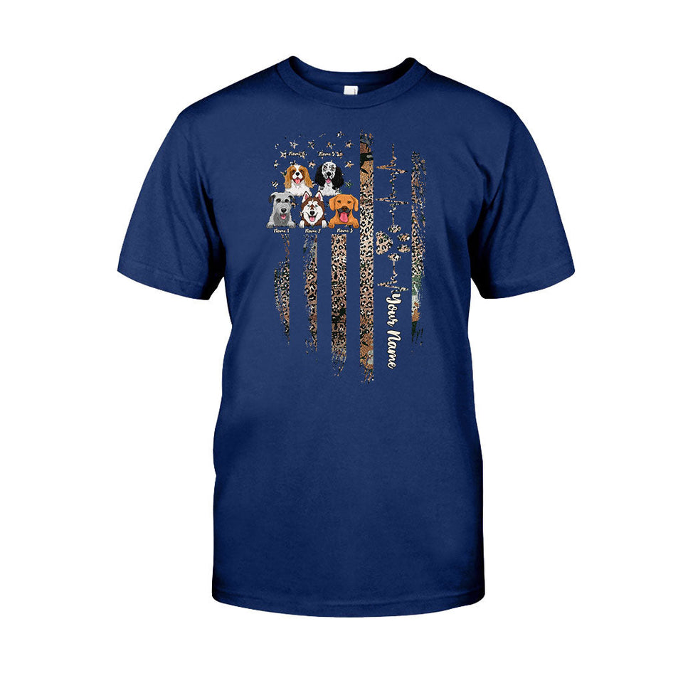 Love My Dogs - Personalized Independence Day Dog T-shirt and Hoodie
