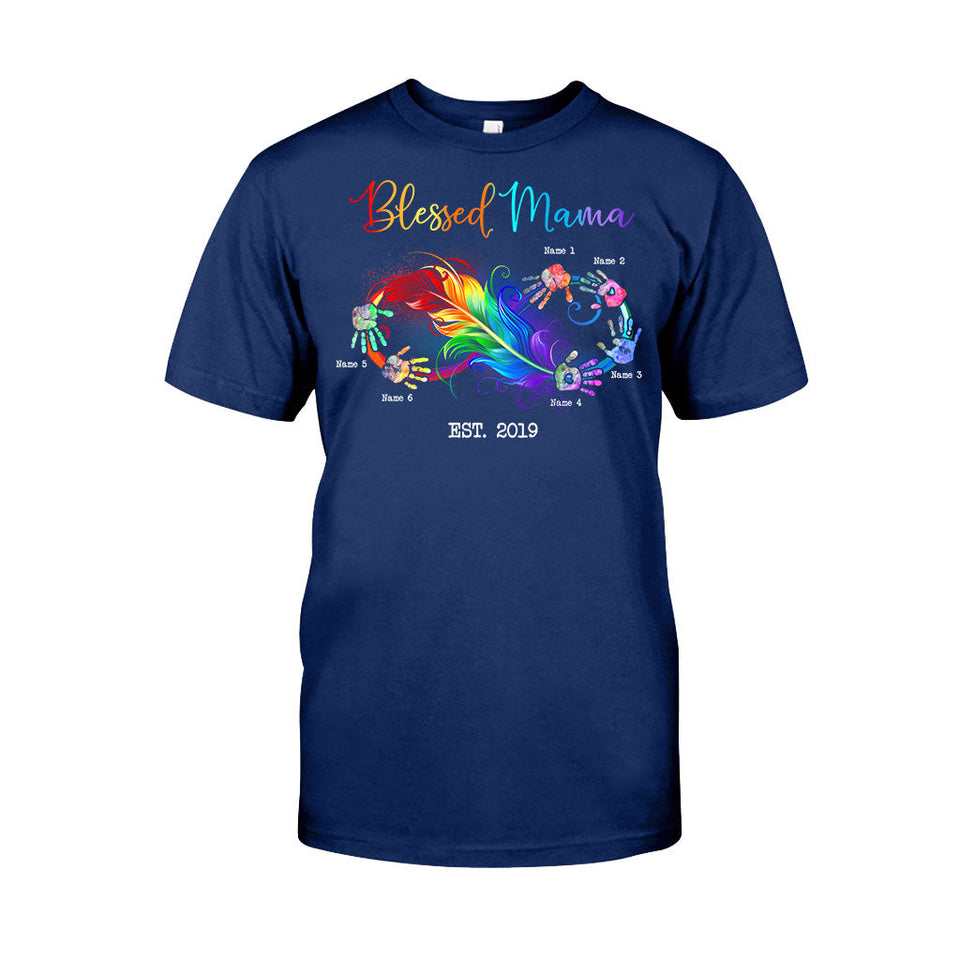 Blessed Mama - Gift for mom, grandma - Personalized T-shirt And Hoodie