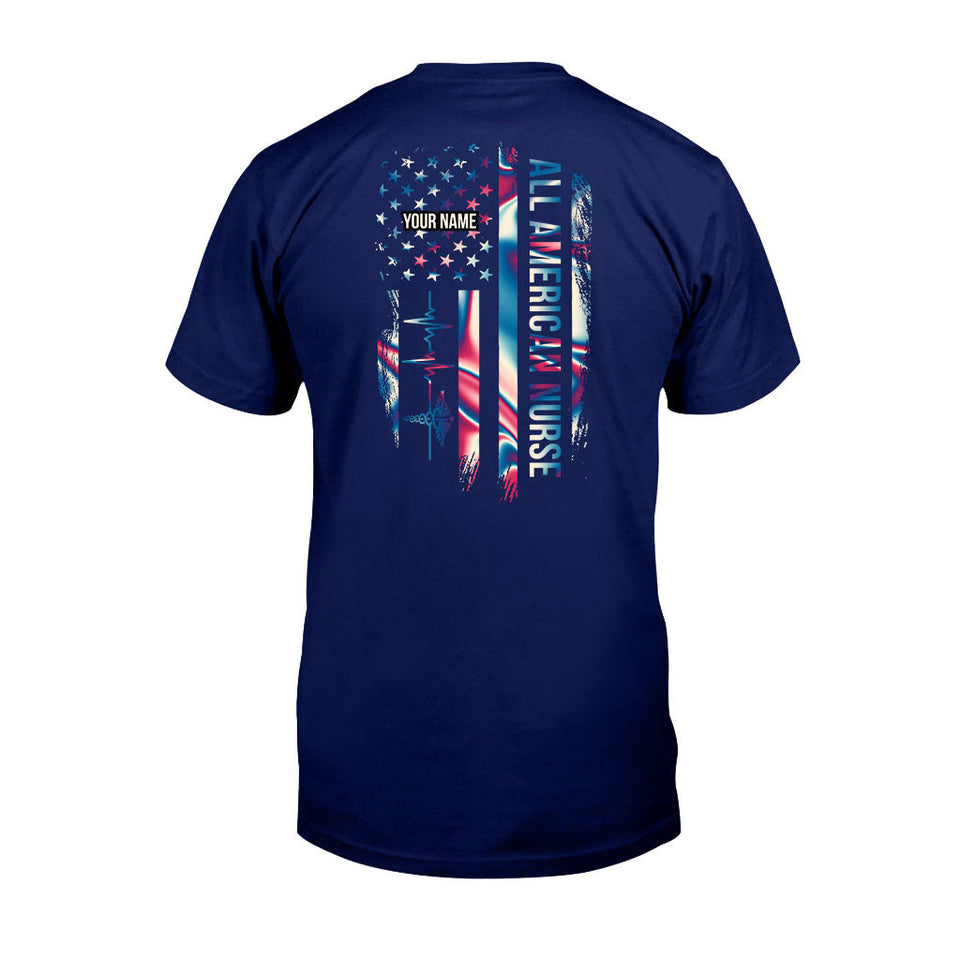 Proud Nurse - Personalized Independence Day T-shirt and Hoodie