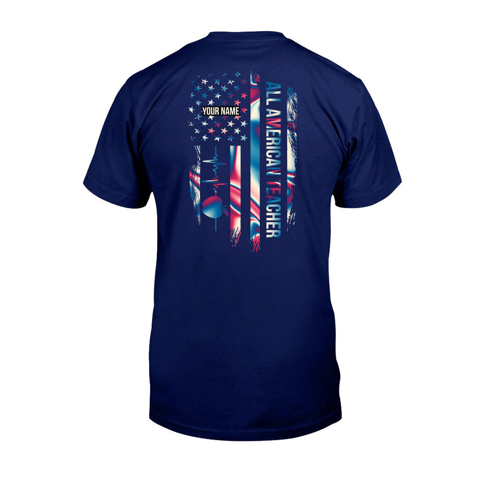Proud Teacher - Personalized Independence Day T-shirt and Hoodie