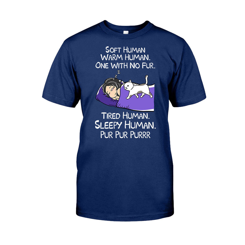 Soft Human Warm Human - Personalized Cat T-shirt and Hoodie