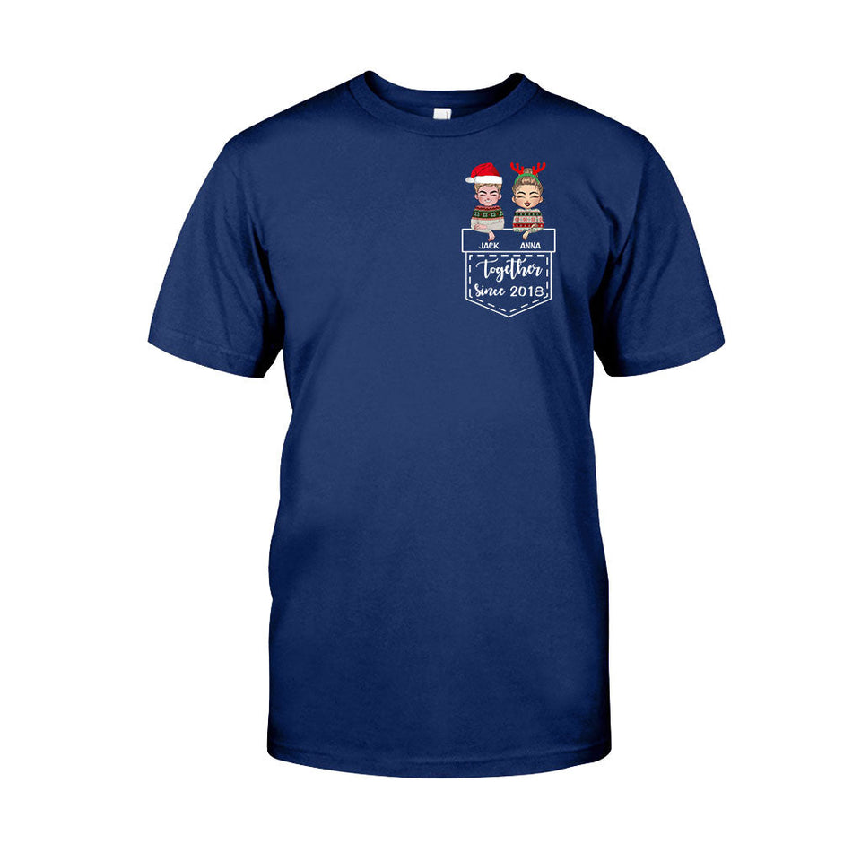 Together - Personalized Christmas Couple T-shirt and Hoodie