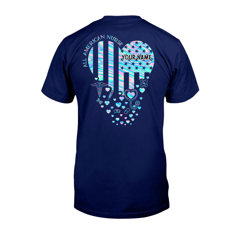Proud Nurse - Personalized Independence Day T-shirt and Hoodie
