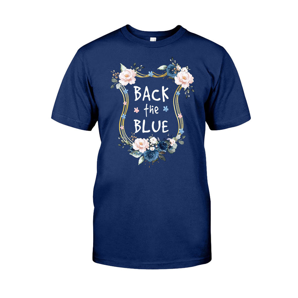 Floral Police Badge - Police Officer T-shirt And Hoodie 062021