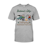 Husband And Wife Camping Couple For Life - Personalized Couple Camping T-shirt and Hoodie