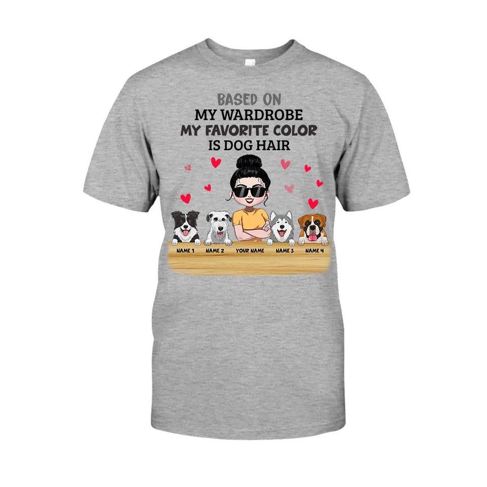 My Favorite Color Is Dog Hair - Personalized Dog T-shirt and Hoodie
