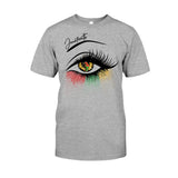 Juneteenth - African American T-shirt and Hoodie With Faux Glitter Print 112021