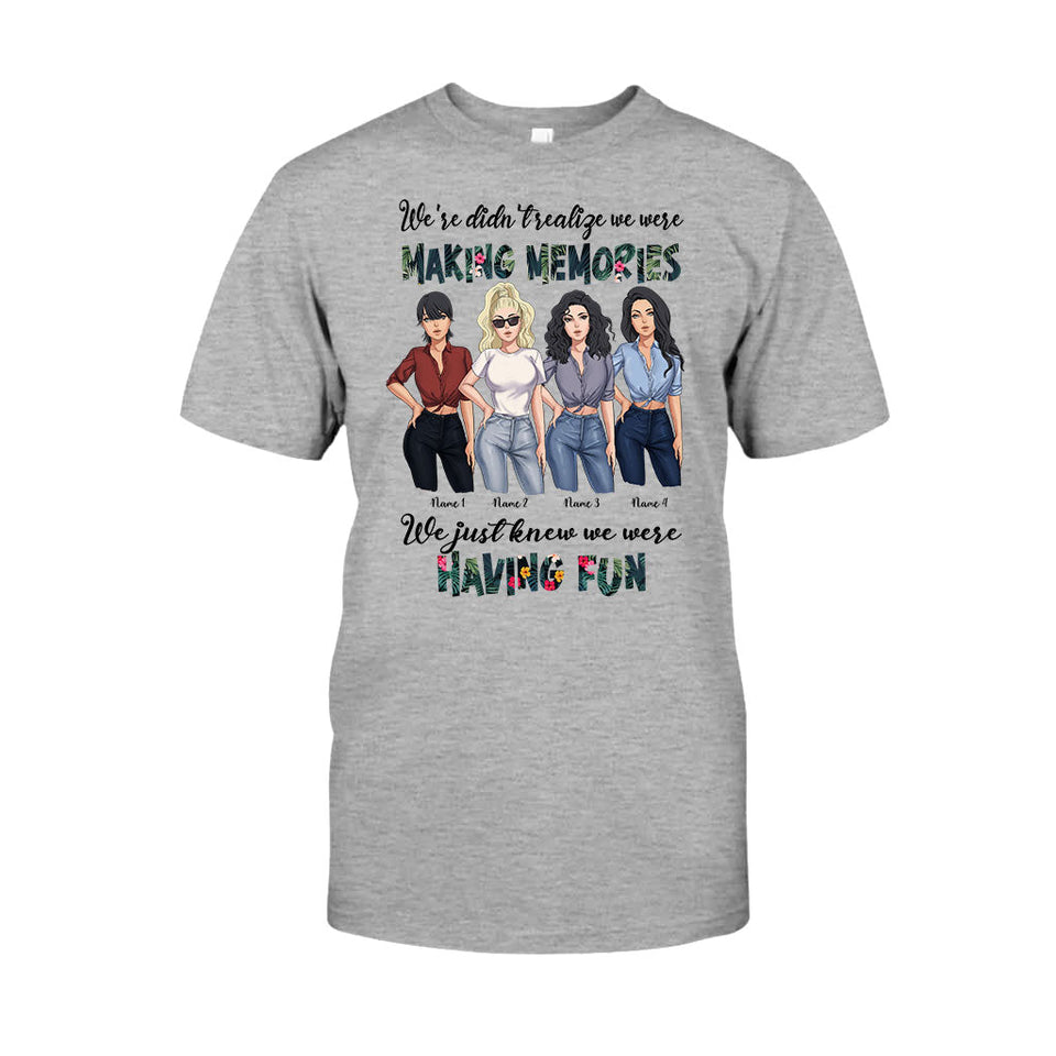 Besties Having Fun Making Memories - Personalized T-shirt and Hoodie