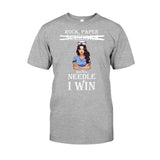 Rock Paper Needle I Win - Personalized Nurse T-shirt and Hoodie