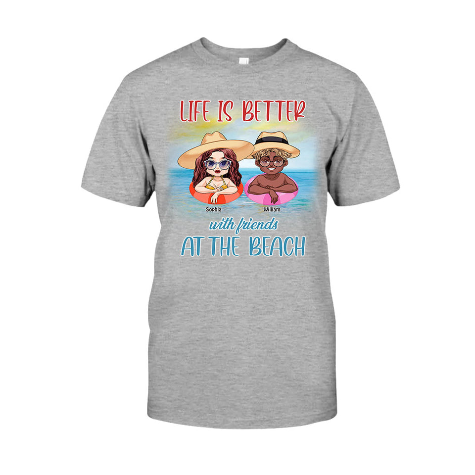 Boozing With My Beaches - Personalized Sea Lover T-shirt and Hoodie