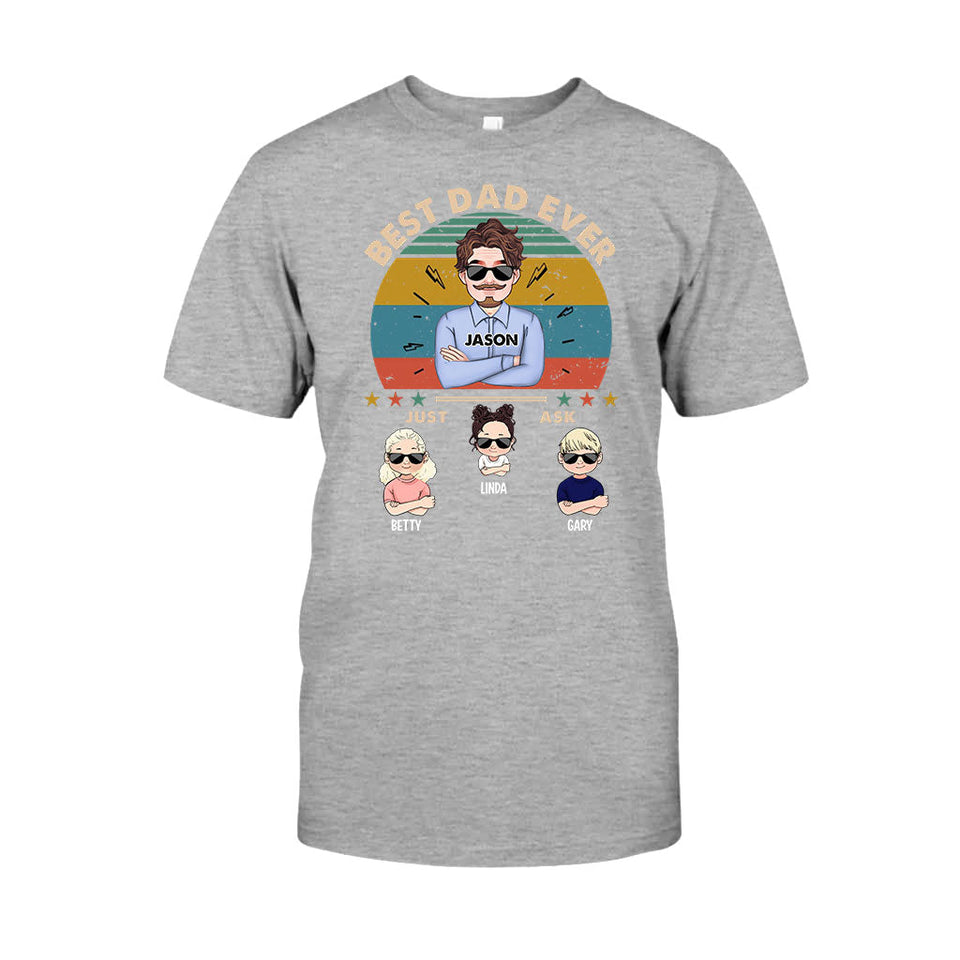 Best Dad Ever - Personalized Father T-shirt and Hoodie