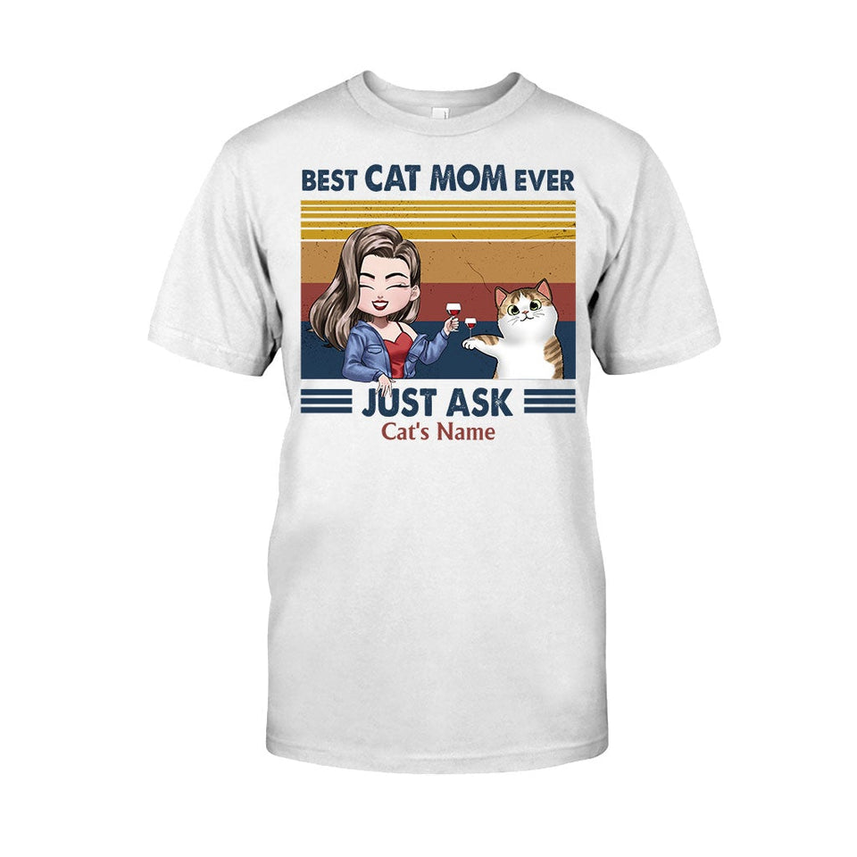 Best Cat Mom Ever - Personalized Cat T-shirt and Hoodie