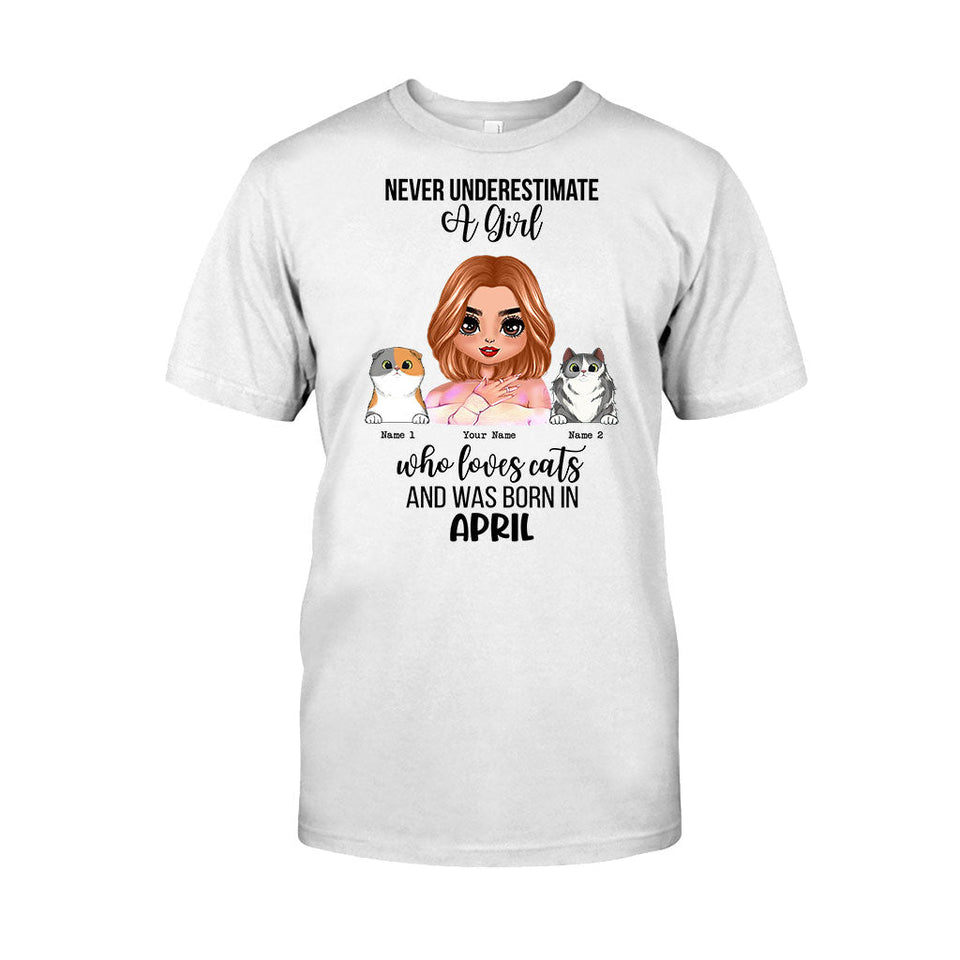 Never Underestimate - Personalized Cat T-shirt and Hoodie