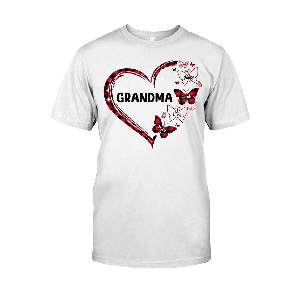 Grandma Butterfly - Gift for grandma, mom - Personalized T-shirt And Hoodie
