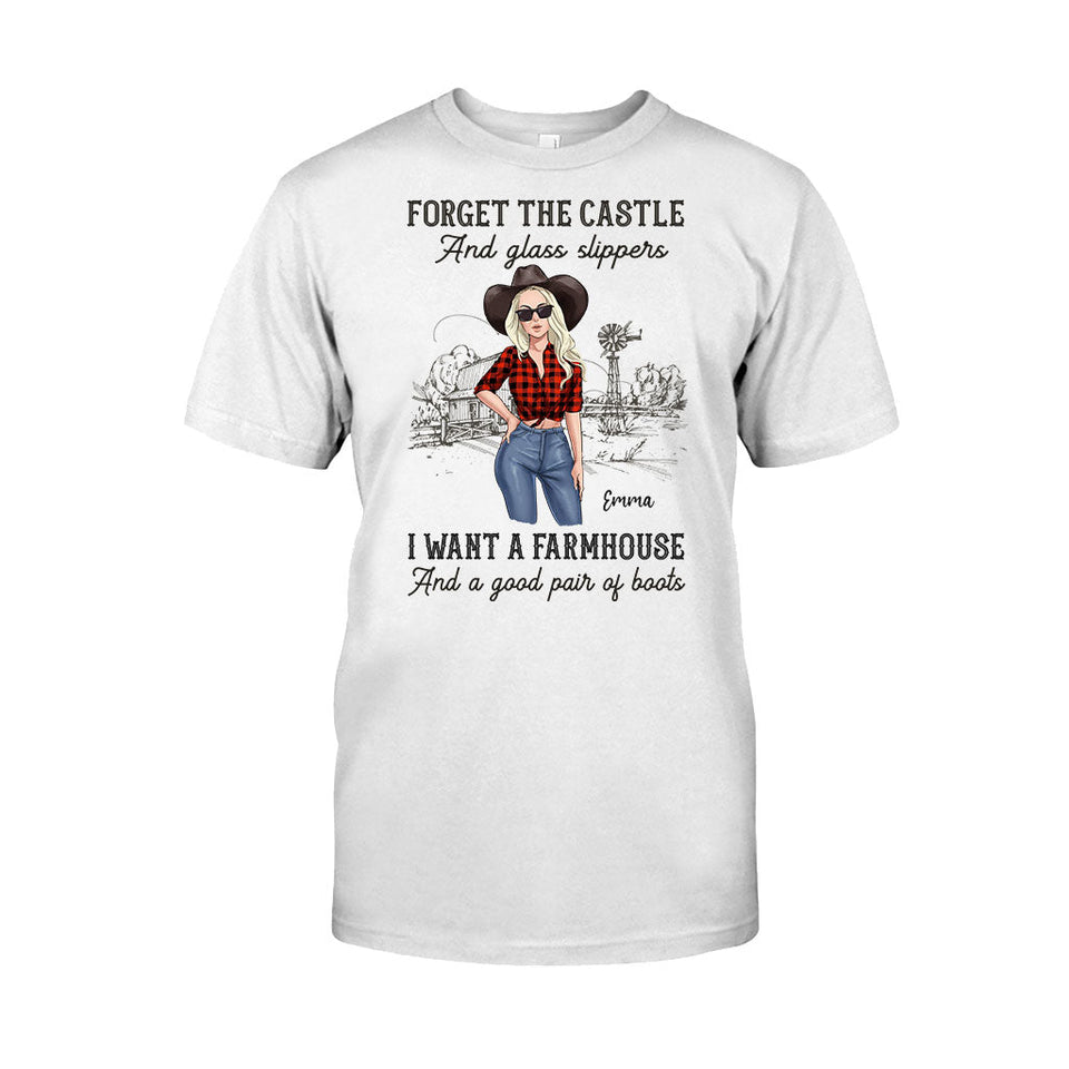 I Want A Farmhouse And A Good Pair Of Boots - Personalized Horse T-shirt and Hoodie