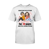 Husband And Wife Annoying Each Other - Personalized Couple T-shirt and Hoodie