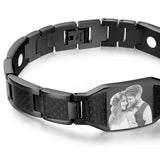 Any Photo - Personalized Photo ID Bar Men's Bracelet Bangle