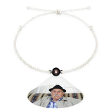 Personalized Braided Black Rope Photo Projection Charm