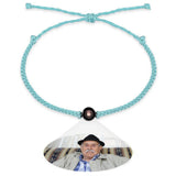 Personalized Braided Black Rope Photo Projection Charm