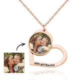 My Little Daughter - Personalized Mother Photo Engraved Necklace
