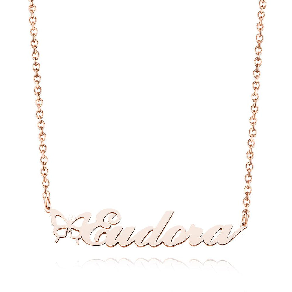 Any Name Butterfly - Personalized Name Necklace