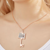 Key Calendar Charm - Personalized Key Birthday Calendar Necklace