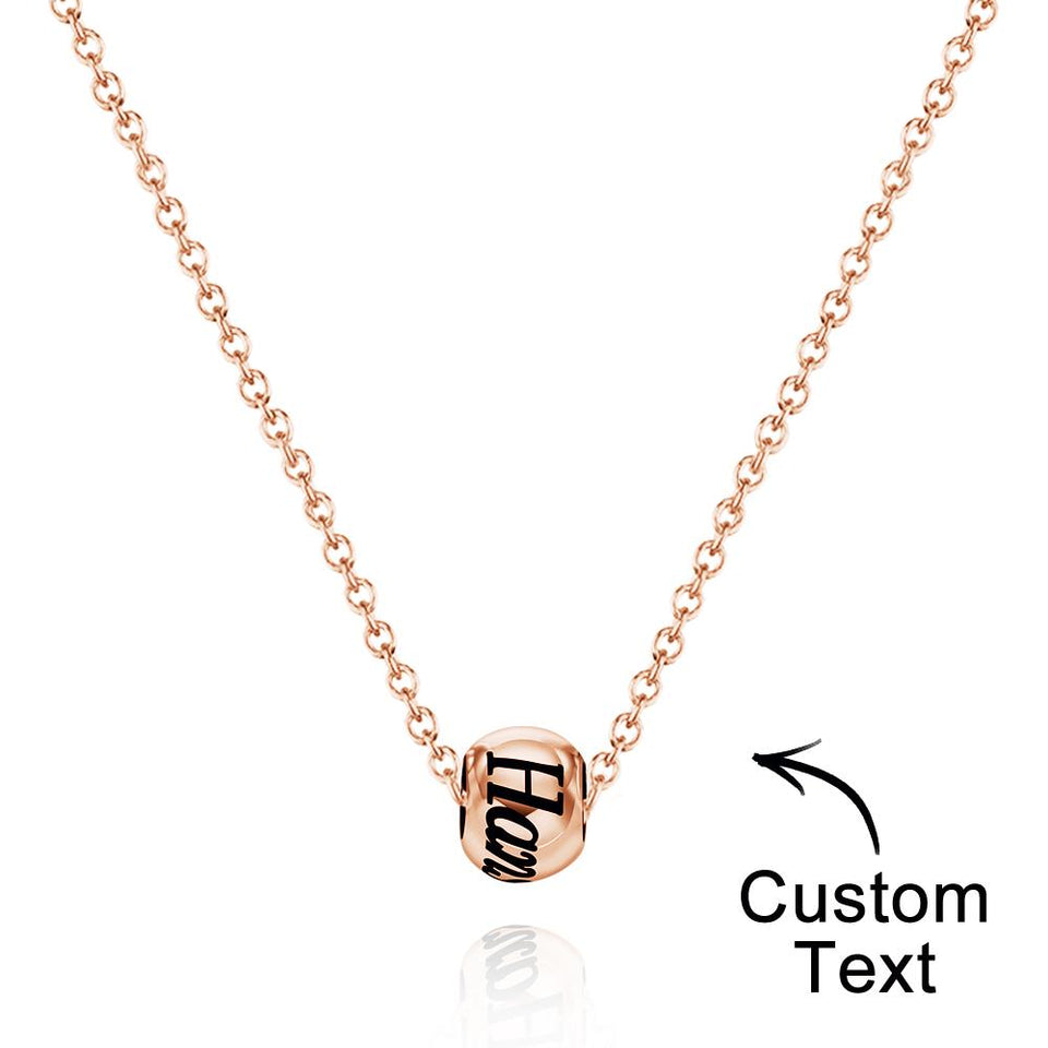 Engraved Necklace Optional Bead Charm Optional Bead Charm - gift for who lost a loved one - Personalized Necklace