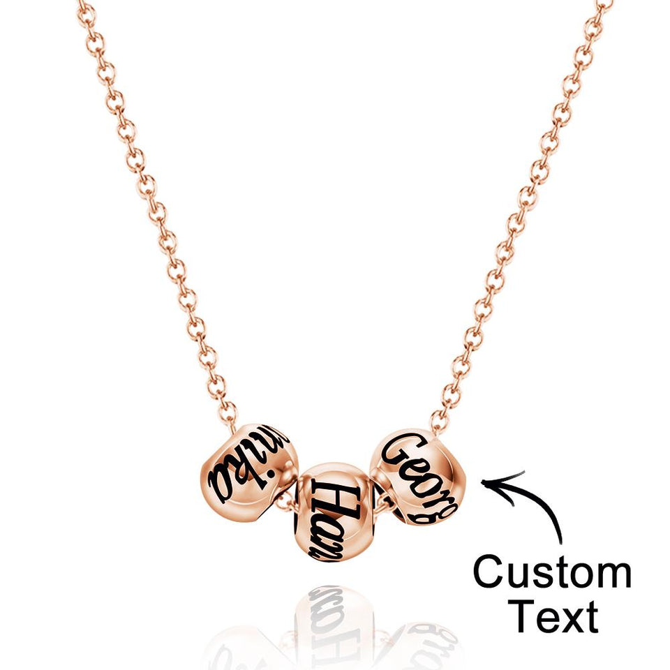 Engraved Necklace Optional Bead Charm Optional Bead Charm - gift for who lost a loved one - Personalized Necklace