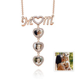 I Love You Mom - Personalized Mother Photo Heart Mom Necklace