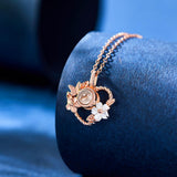 Heart-shaped Flowers Projection Charm - gift for who lost a loved one - Personalized Heart-shaped Flowers Projection Charm