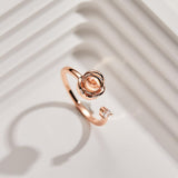 Flower For You - Personalized Photo Open Projection Ring