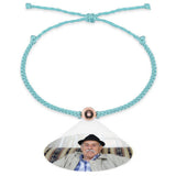 Personalized Braided Black Rope Photo Projection Charm