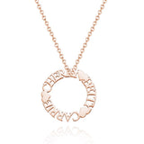 Custom Name Circle Charm - Personalized Name Circle Necklace