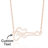 Personalized Guitar Shaped Name Necklace