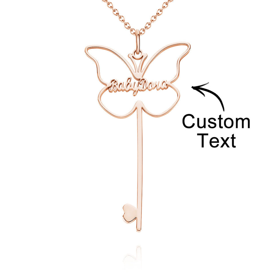 Butterfly Charm - Personalized Butterfly Necklace