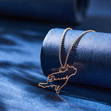 Personalized Dog Silhouette Outline Picture Charm