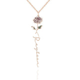 Personalized Name Birth Month Colorful Flower Necklace