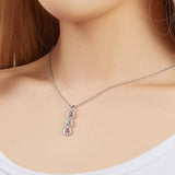 Personalized Engraved Birthstone Infinity Charm