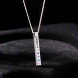 Custom Engraved Birthstone Charm - Personalized Engraved Birthstone Charm