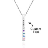 Custom Engraved Birthstone Charm - Personalized Engraved Birthstone Charm