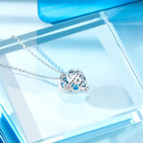 Any Message - Personalized Heart Pendant Necklace With Birthstone