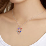 Family Birthstone - Personalized Family Diamond Tree Birthstone Necklace