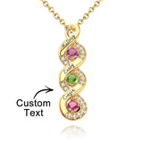 Personalized Engraved Birthstone Infinity Charm