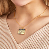 The Day You Were Born - Personalized Calendar Necklace with Birthstone