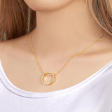 Our Ring - Personalized Couple Engraved Ring Necklace
