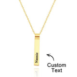Any Name - Personalized Family Engraved Vertical 1-5 Names Necklace