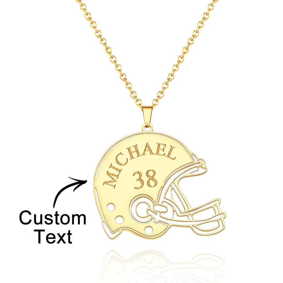 Touchdown - Personalized Football Sports Helmet Necklace