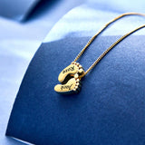 Personalized Engraved Footprint Charm